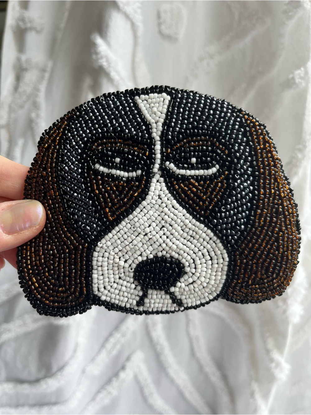 Beaded Puppy Dog Coin Purse